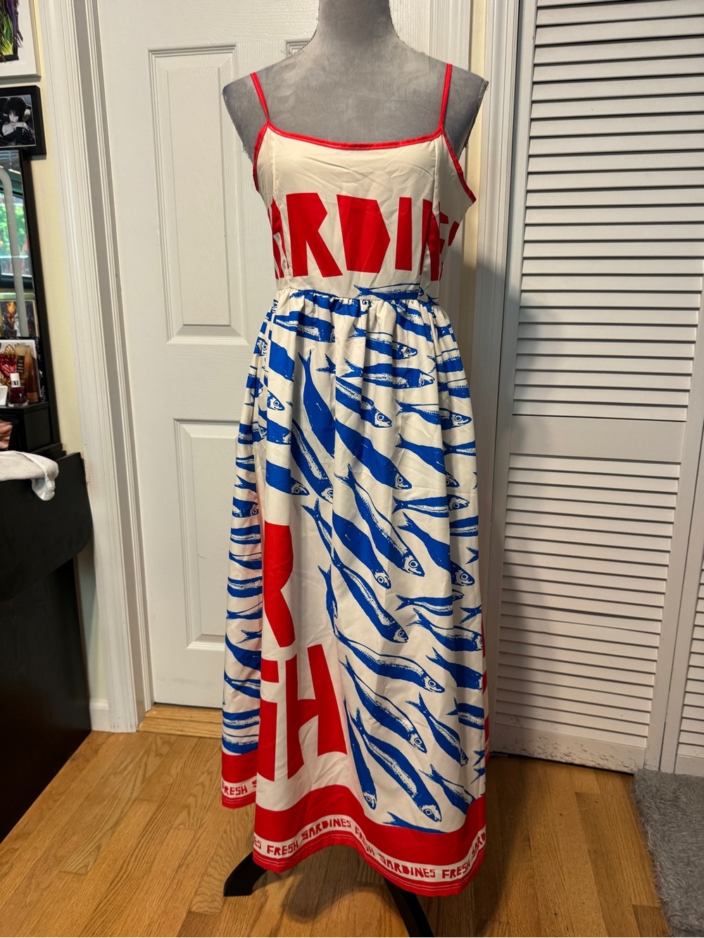 Sardine Fish Maxi Dress MED